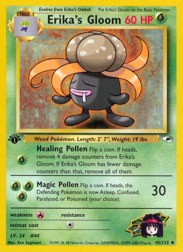 Gym Heroes Erika's Gloom #45/132 first edition